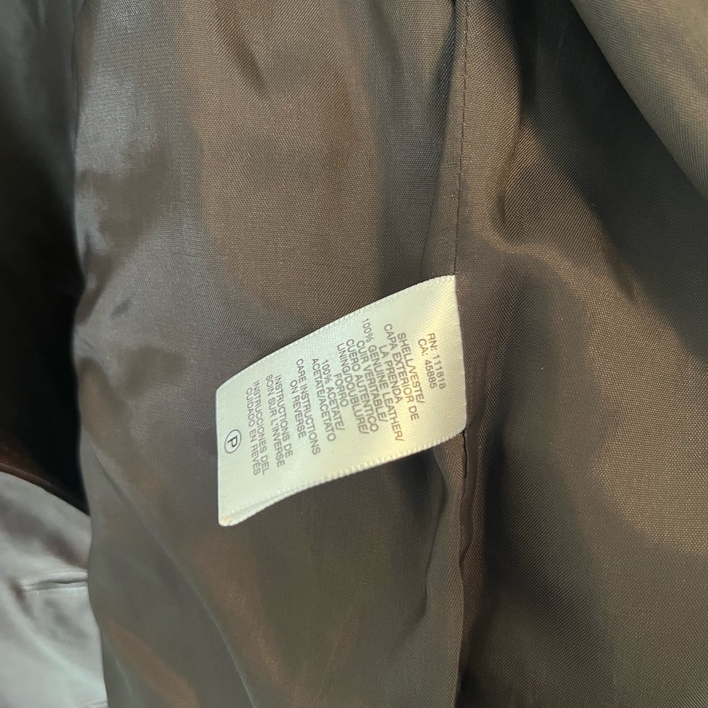 Michael Kors Vintage Brown Leather Vest - Picture 4 of 8